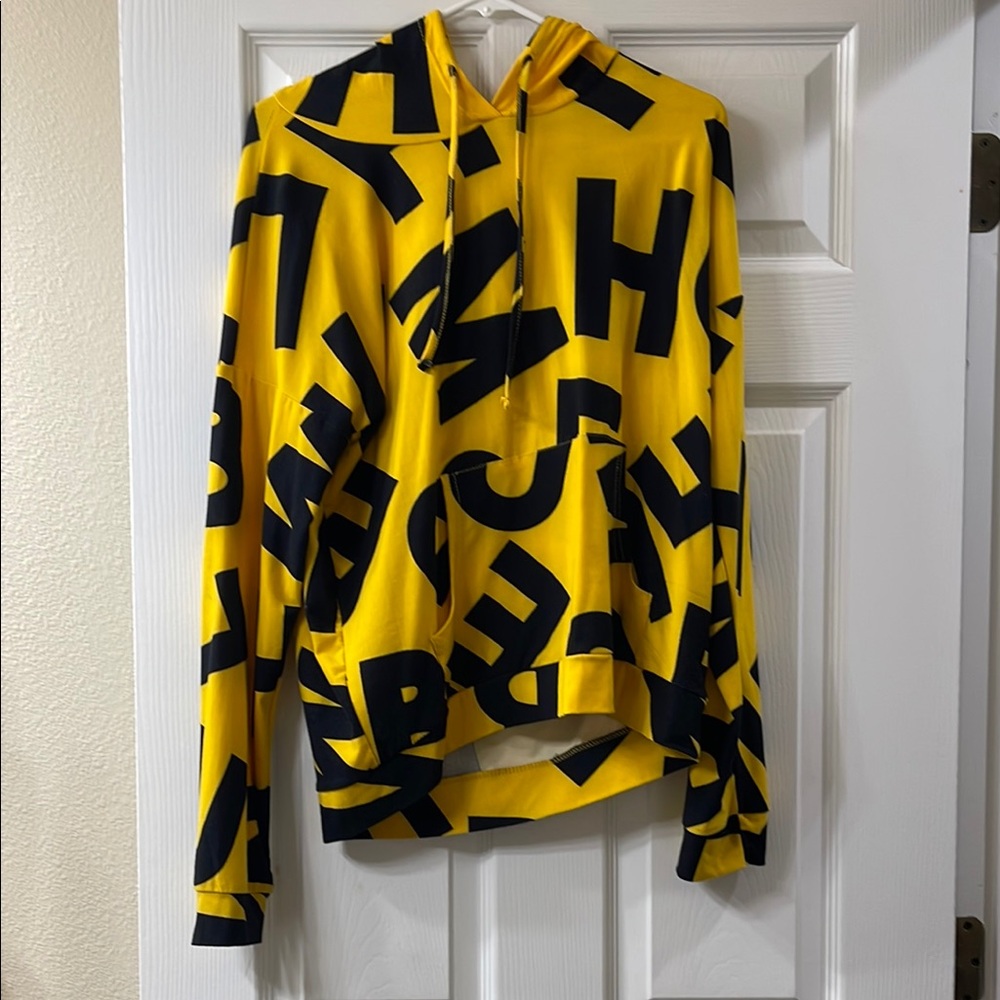 Yellow and Black Graphic Hoodie